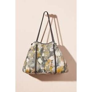 ANTHROPOLOGIE Hazel Tote Bag Tote neoprene Beach SHoulder Abstract Womens